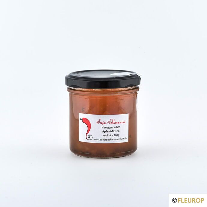 Apfel-Minzen-Konfitüre im Glas 160g