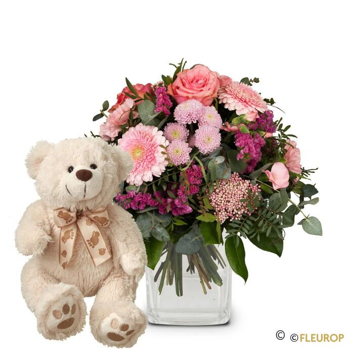 Märchen in Rosa mit Teddybär
