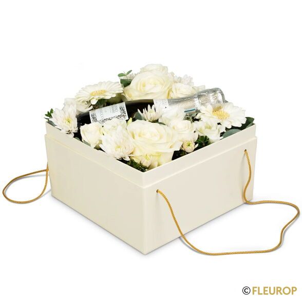 Blumenbox «Mykonos» (20 cm) mit Prosecco Albino Armani DOC (20 cl)